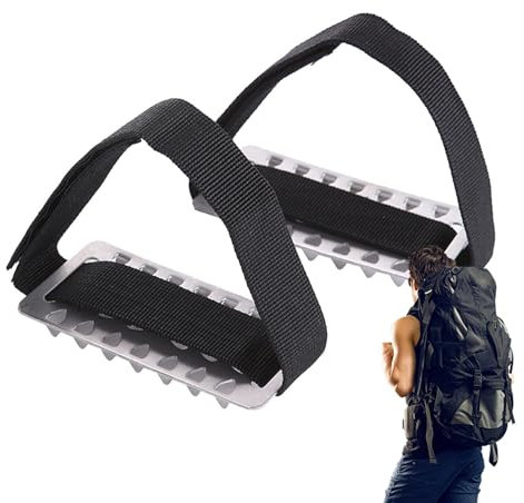 Teksome Eisstollen,rutschfeste Schuhspikes mit 26 Edelstahlspikes | Schneekralle, Eisgreifer, Eisspikes zum Wandern, Spazierengehen, Klettern, Bergsteigen