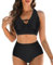 Women'S Bikini Sets, Ladies Swimming Costume Cut Out Swimsuit Tummy Control Swimwear 2 Piece Bralette Push UPBikini Tops & High-Waisted Bikini Bottoms Printed Bathing Suits Beachwear Modest Swimwear