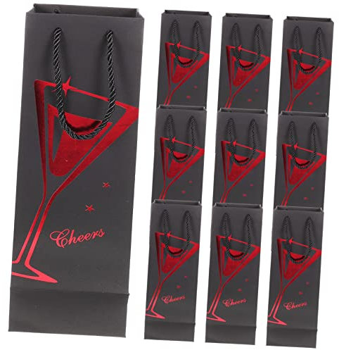 CIMAXIC 10 Piezas Bolsa de de Vino Bolsas de Vino al por Menor Bolsa de Vino Tinto Bolsas para Botellas de Vino Bolsa para Botella de Vino Papel Bolsa de Embalaje Copa de champán