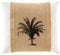 MACOSA U1612330 Kissen Jute Baumwolle Palme 45 x 45 cm mit Reißverschluss inkl. Füllung Sofakissen modern Dekokissen Zierkissen (Palmen)