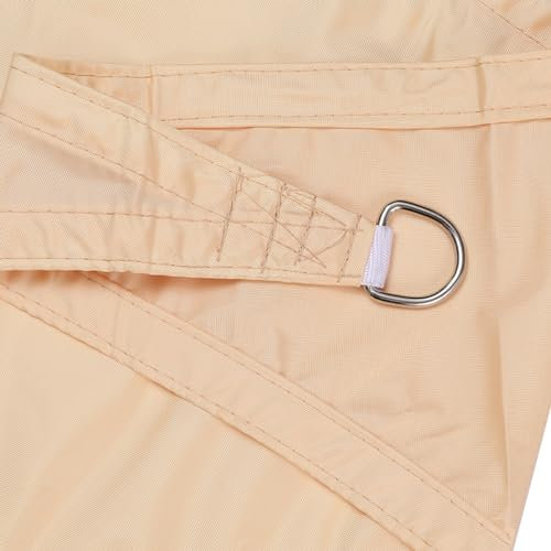 ENEN Vela Ombreggiante Impermeabile, Vele Ombreggianti Triangolare Grande Tenda a Vela per Esterno Telo Tenda da Sole, Vela Ombreggiante per Terrazza, Giardino (2.4x2.4x2.4m,Beige)