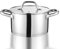 Herogo Pentola da 26 cm, 6,7 l, in acciaio inox, a induzione, con coperchio in vetro, per pasta e carne, per tutti i piani cottura, non verniciata e lavabile in lavastoviglie