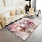 Pferd Indoor Bodenmatte 150Bx200L Galoppierendes Pferd Dekor Teppich Rosa Kirschblüte Dekor Akzent Teppich für Mädchen Frauen Aquarell Farbe Stil Bereich Teppich Home Dekoration