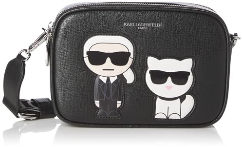 KARL LAGERFELD Damen Agyness Crossbody Handbag Cross-Body, Black Cmbo