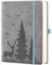 ZXHQ 365 Seiten A5 (15,8 x 21,5 cm) Liniertes Notizbuch - College-Ruling, Ledergebundener Einband, 100 g/m² dickes Papier, feine Innentasche - Grau