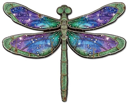 GLOBLELAND Metallblechschild Im Vintage Stil Mit Libellenmotiv 27x22cm /10.6x8.66 Zoll Insektenplakette Poster Wanddekoration Für Bars Partys Restaurants Zuhause Cafés Dekoration