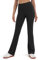 Zylioo Leggings svasati da donna alti, pantaloni da yoga svasati extra lunghi, leggings alti da donna a gamba larga con tasca, leggings lunghi con taglio a stivale, Nero , M extra tall