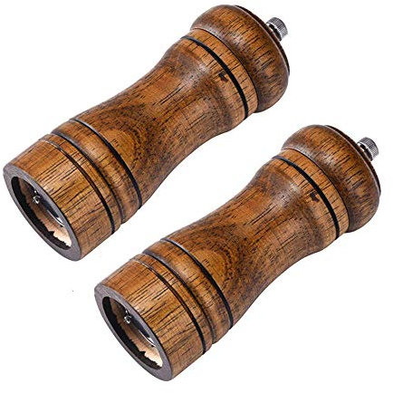 WYRMB Wooden Pepper Mill, Pepper Grinder Kit, Manual Mills Solid with Strong Adjustable Ceramic Grinders Set Spice Mills.