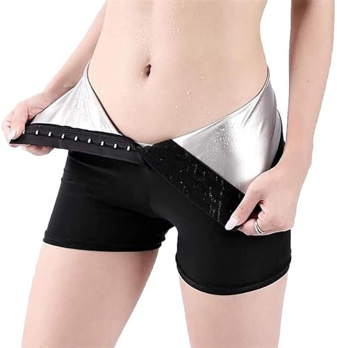 Shape Leggings Damen High Waist Sauna Jogginghose Abnehmen Sporthose Bauchkontrolle Body Shaper Kompressionsleggins Bauch Weg Sportleggins Schwitzen Hosen Yogahose Für Gym Saunaanzug(Three-Divided,L)