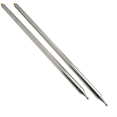 Antennen-Zugstangen, 2 Stück, 5,6 m, 201 Edelstahl, DIY-Teleskopantennen-Ersatz, Peitschenantennen-Set für positive V und für Konfigurationen