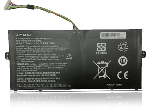 FlyZythrol 36Wh AP16L5J battery Compatible with Acer Swift 3 SW312-31 SW312-31P pour Swift 5 SF514-52T SF514-53T Pro SF514-52TP Spin 1 SP111-33 SP111-32N SP111-34N TravelMate X5 TMX514-51 2ICP4/91/91