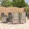 IKAYAA Rattan Essgruppe 6 Personen Gartenmöbel Essgruppe mit Verstellbare Hochlehner Stühlen Garten Sitzgruppe Grau Rattan Gartenmöbel Set mit Auflagen Sitzgarnitur mit 150 cm Tisch