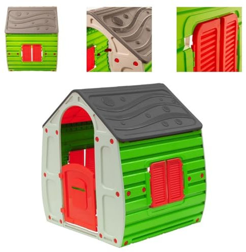 Chipolino Kinderspielhaus Magical, Tür und Fenster zum Öffnen, Briefschlitz grau
