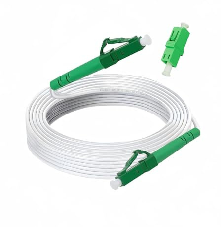 MiusKiw Câble à fibre optique LC/APC vers LC/APC, Rallonge fibre Avec un Adaptateur Gratuit, Jarretière fibre optique simplex monomode (3m)