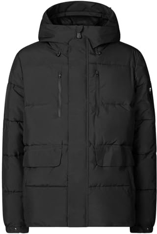 Save The Duck Men's Alter Parka | Animal-Free, Waterproof, All Weather Conditions (US, Alpha, Large, Regular, Regular, BLACK)