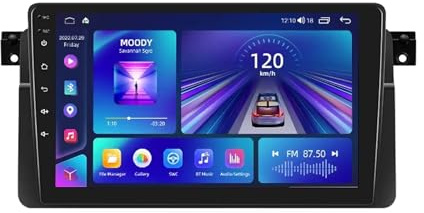 Android 14 Car Radio para BMW E46 1999-2005 2 DIN de Coche NAVEGACIÓN con Pantalla Táctil 9 Pulgadas Reproductor Multimedia(F5 6+128G)