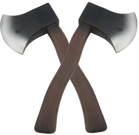 Nuiorfty 2Pcs Axes 11x4.9 Realistic Foam Axe Hatchet Halloween Costumes for Halloween Costume Party