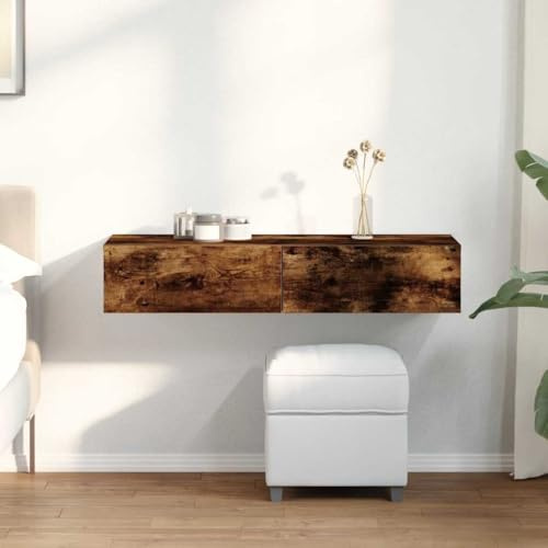Wandregal mit Schubladen, schwebender Schrank aus Holz, für Schlafzimmer und Wohnzimmer, Aufbewahrungs-Organizer