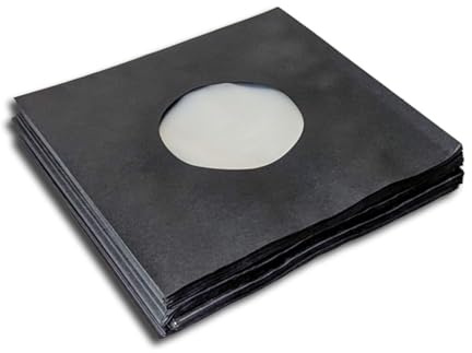 Protected Single (7inch) Schallplatten Cover Papier gefüttert schwarz (100 Stück)