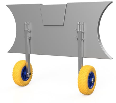 SUPROD Heckräder Slipräder Schlauchbooträder Transporträder klappbar Edelstahl ET200, gelb/blau