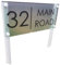 FREESTANDING MODERN HOUSE SIGN DOOR NUMBER ADDRESS PLAQUE GROUND STAKE LAWN SIGN GLASS ACRYLIC SILVER 'Large'