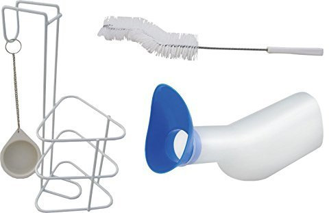 Pflegehome24® Urinflaschen-Set UNIVERSAL Aufsatz für Frauen, milchig