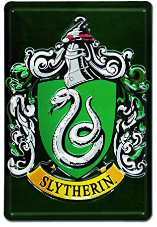 Logoshirt® Harry Potter I Slytherin I Wappen I Blechschild Retro I 3D Motiv I 20x30cm