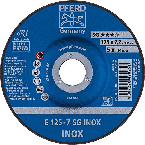 10 x PFERD Schruppscheibe E 125-7 SG INOX| Art.: 62212623