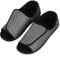 QCHOMEE Hommes Chaussons Diabétiques Chaussure Orthopédique Réglable Pantoufles Intérieur Confortable Sandales Pied Large Chausson Fermeture Scratch, Gris 46