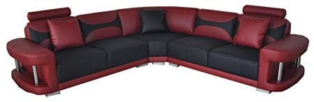 jvmoebel Leder Modern XXL Couch Wohnlandschaft Ledersofa Sofagarnitur Sofa L-Form F3001B