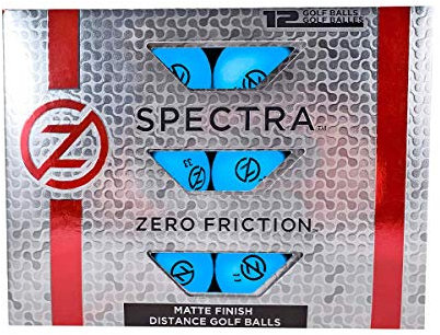 Zero Friction Spectra Matte Finish Distance Golfbälle, Dutzend, Blau