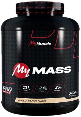 MyMUSCLE - My Mass - Hard Gainer en Poudre - Prise de Masse Musculaire - Vanilla Toffee Fudge 3,4kg - 19 Portions