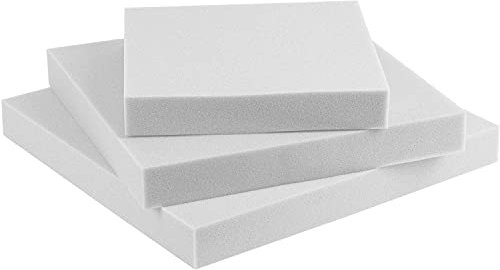 SEEBAUER living Schaumstoff Light RG 26/40 (Mittelfest) 100 x 50 x 4 cm Schaumstoffplatte für Polster und Sitzkissen, Polsterschaumstoff als Zuschnitt für Sitzpolster