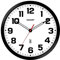 Sharp Atomic Analog Wanduhr – 30,5 cm schwarzer stilvoller Rahmen – schaltet Sich automatisch EIN – batteriebetrieben – leicht zu lesen – einfach zu bedienen – modernes Design und Stil