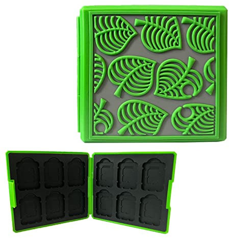 Custodia Porta Cartucce per Nintendo Switch,Porta Cartucce di Gioco per Nintendo Switch Lite PS Vita e Schede SD,Custodia Giochi Scatola Adatto a 12 Giochi (Animal Crossing/Green)