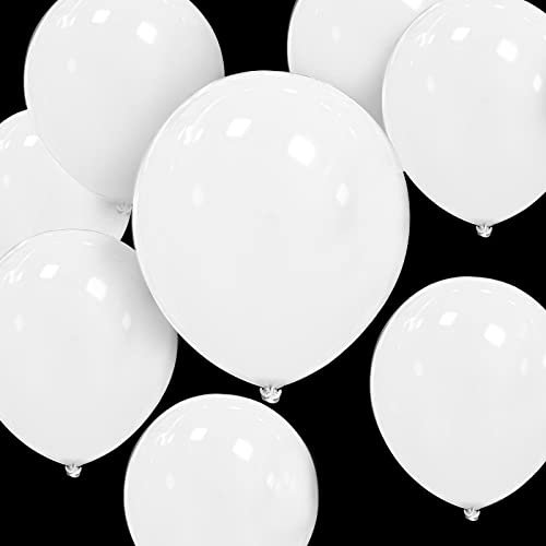 Weiße Luftballons, 30.5 cm, 50 Stück, starke, dicke Latex-Luftballons für Happy Birthday, Kinderparty, Hochzeiten, Babyparty, Veranstaltungen, Dekorationen, Zubehör (weiße Luftballons, 30.5 cm)