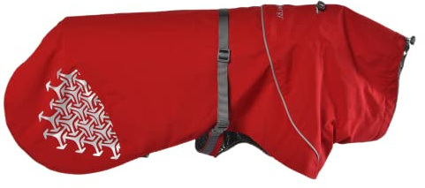 iEnergy™ LUN Hunderegenmantel Hunde Regenjacke windabweisender, ultraleichter und reflektierender Hundemantel für trockene, sichere Gassigänge, Wandern (Rot, Klein)