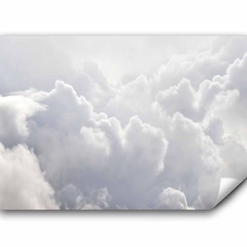 murando - Fototapete Premium-Vlies Himmel 350x256cm - Foto Tapete Wohnzimmer Moderne Vliestapete XXL Wandtapete Motivtapeten Bildtapete 3d Effekt Wand Dekoration Flur Wolken Natur blau weiß