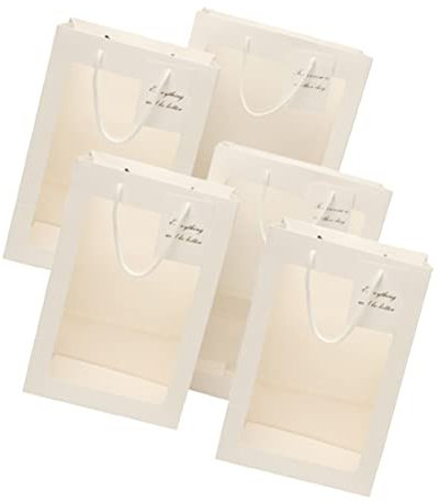 Garneck 5pezzi Borsa Trasparente per Fiori da Sacchetti Porta Fiori Maneggevoli per Decorazioni e Regali