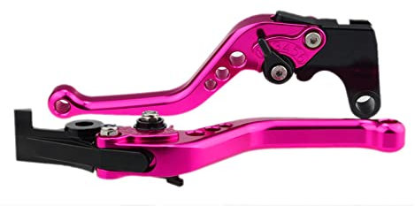 NOGRAX Motorrad Brems-Kupplungshebel Verstellbare Griffe Zubehör Motorrad Bremshebel Für Kawasaki Z900 2017-2022 (Color : Short Pink)