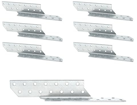 DOJA Barcelona | Connettore Travi | 250 x 32 mm | Destra | 6 Pz | Raccordo Travi di legno | Ancoraggio Travi Carichi Pesanti | Connettori per Travi in Legno per Costruzioni Edili, Ponti, Listelli