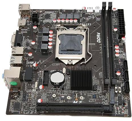 Vikye Placa Base Intel LGA 1151,Placas Base de Computadora M ATX para PC de Escritorio,Compatible con Ranura DDR4 de Doble Canal SATA3 USB3 PCIE 16X Gen 3.0 para Intel 6,7,8,9 Generación