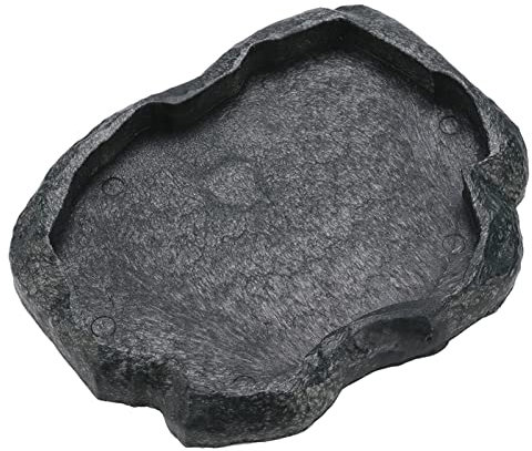 Abreur Tortue,Abreur Tortue Terrestre,Bol d'eau De Bain pour Tortue,Bol D'menon pour Piscine,Bole Terum en Résine Dule pour Reptiles,Bol D'menon pour Nourriture Et Eau pour Tortue Léza