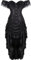 Josamogre Korsett Damen Kleid Sexy Corsage Black Corset Dress Spitze Lace Ärmel Weg Von Der Schulter Vintage Schwarz 2XL
