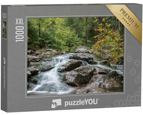 Puzzle 1000 Teile XXL „Der Niederbader Wasserfall im Harz bei Braunlage, Deutschland“