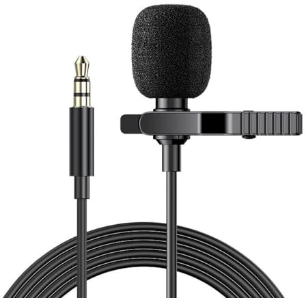 Clip-on Professional Microphone, Omnidirectional Condenser for Recording Interview, Studio, Video, Studio, Broadcasting and Content Creation.