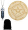 KSJEHW Stern Pendel Brett Wünschelrute Wahrsagen Metaphysische Message Board Holz Brett mit Kristall Wünschelrute Pendel Halskette Hexerei Wicca Altar Supplie Kit