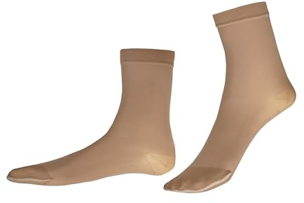 ITEM m6 - Socken mit Kompression für Damen, Größe L, Unsichtbar, Atmungsaktiv, INVISIBLE SOCKS, Milk Chocolate