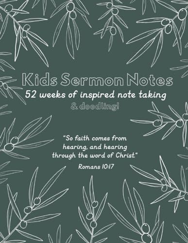 Kids Sermon Notes Journal Notebook: Church Notes for Kids
