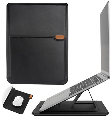 Nillkin 13-14 inch Laptop Sleeve Laptop Case with Stand Function,Computer Shockproof Bag with Mouse Pad Compatible with 13 inch MacBook Pro/Air, Surface Book 13.5/12.9 inch New iPad Pro (Black)